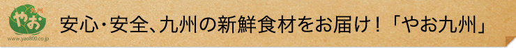 安心・安全、九州の新鮮食材をお届け！「やお九州」